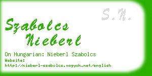 szabolcs nieberl business card